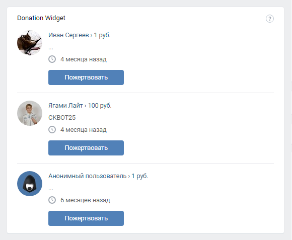 Виджет "Список"